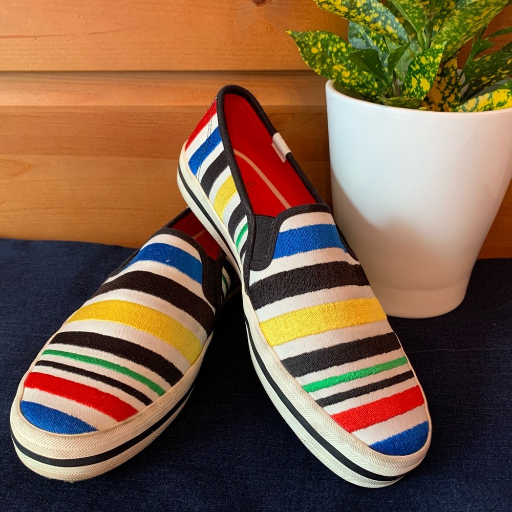 KEDS for Kate Spade Striped Slip-Ons